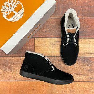 Timberland Men's Ashwood Park Warm Lined Black Suede Shoes A41HN